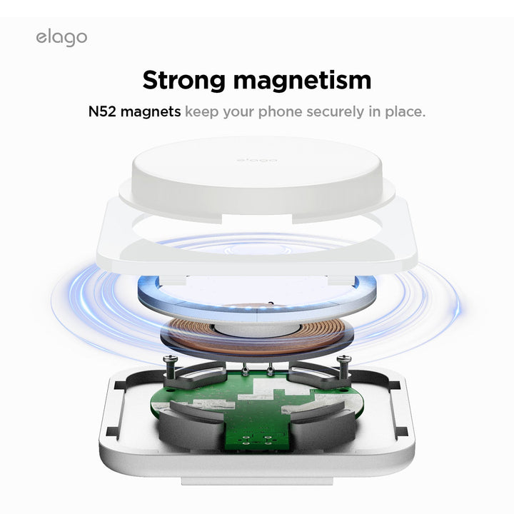 elago Wireless Charging Aluminium Stand for SMART PHONE 最大出力約15W スマートフォン用スタンド ワイヤレス充電器