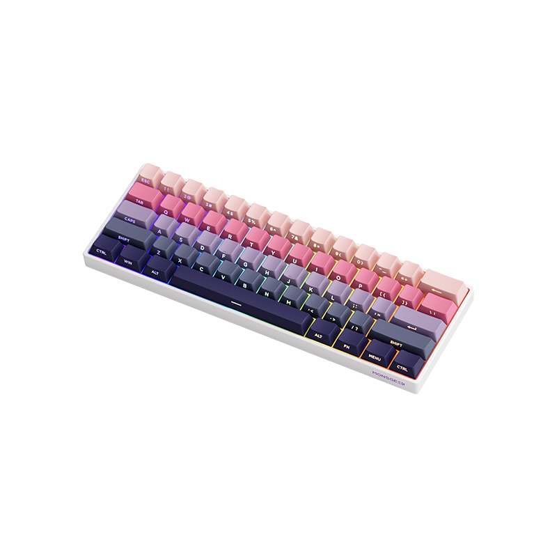MonsGeek FUN60 Pro SP HEセンサー 0.01mm ラピッドトリガー対応 磁気スイッチ Akko Glare Magnetic Switch 英語配列 サイドプリント テンキーレス 8K ホットスワップ SnapKeys (SOCD)対応 ARGB対応 高コスパ ゲーミングキーボード