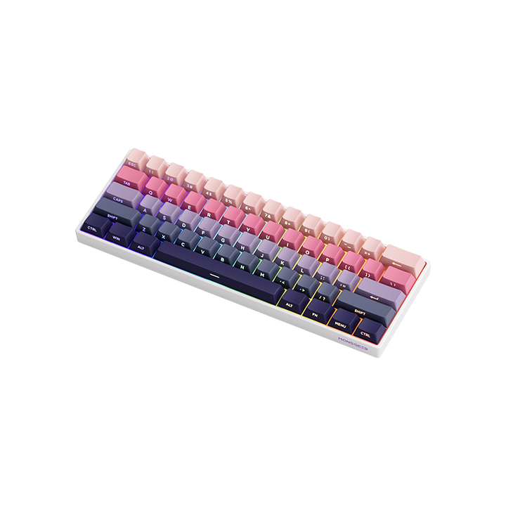 MonsGeek FUN60 Pro SP HEセンサー 0.01mm ラピッドトリガー対応 磁気スイッチ Akko Glare Magnetic Switch 英語配列 サイドプリント テンキーレス 8K ホットスワップ SnapKeys (SOCD)対応 ARGB対応 高コスパ ゲーミングキーボード