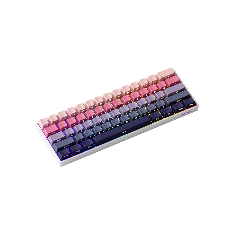 MonsGeek FUN60 Pro SP HEセンサー 0.01mm ラピッドトリガー対応 磁気スイッチ Akko Glare Magnetic Switch 英語配列 サイドプリント テンキーレス 8K ホットスワップ SnapKeys (SOCD)対応 ARGB対応 高コスパ ゲーミングキーボード