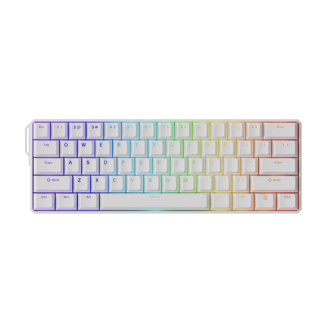 MonsGeek FUN60 Ultra TMRセンサー アルミボディ 0.01mm ラピッドトリガー対応 磁気スイッチ Akko Glare Magnetic Switch 英語配列 テンキーレス 8K ホットスワップ MagMech(メカニカルスイッチ互換)SnapKeys (SOCD)対応 ARGB対応 高コスパ ゲーミングキーボード