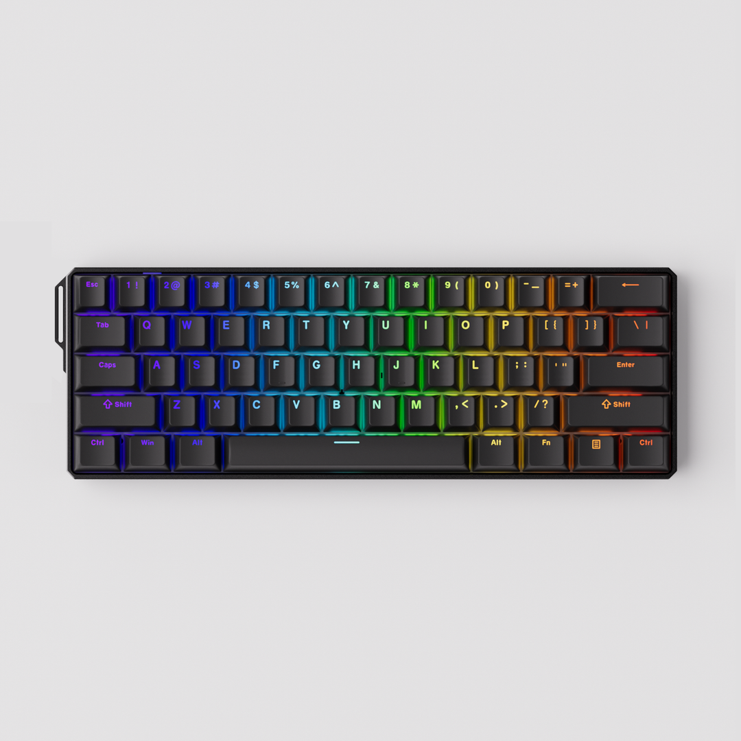 MonsGeek FUN60 Ultra TMRセンサー アルミボディ 0.01mm ラピッドトリガー対応 磁気スイッチ Akko Glare Magnetic Switch 英語配列 テンキーレス 8K ホットスワップ MagMech(メカニカルスイッチ互換)SnapKeys (SOCD)対応 ARGB対応 高コスパ ゲーミングキーボード