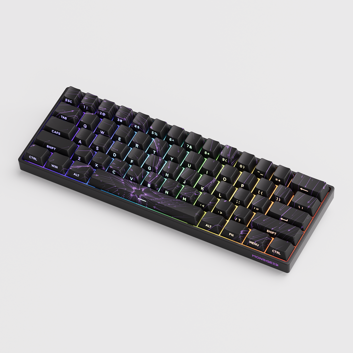 MonsGeek FUN60 Max SP HEセンサー 0.01mm ラピッドトリガー対応 磁気スイッチ Akko Glare Magnetic Switch 英語配列 テンキーレス サイドプリント8K ホットスワップ SnapKeys (SOCD)対応 ARGB対応 高コスパ ゲーミングキーボード