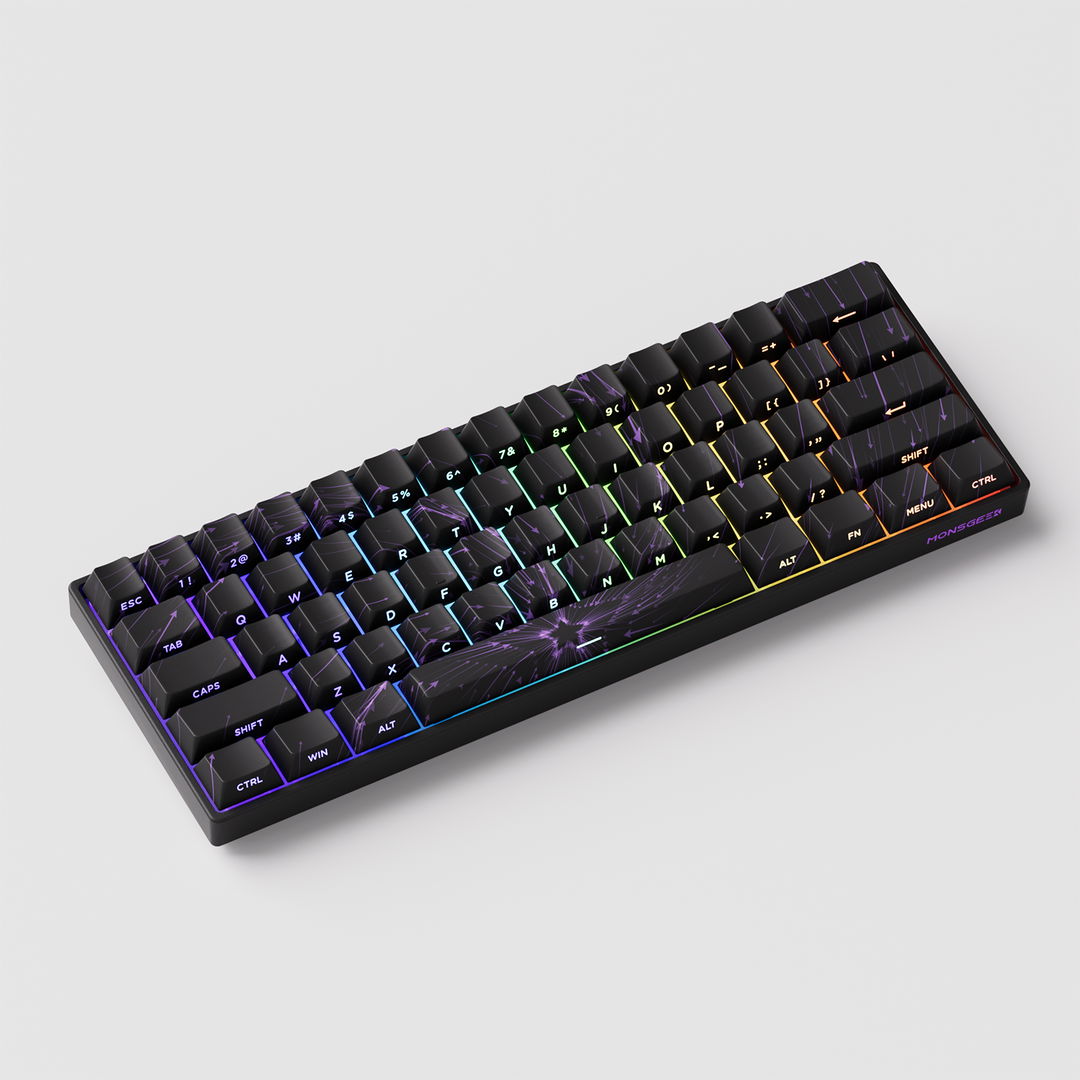 MonsGeek FUN60 Max SP HEセンサー 0.01mm ラピッドトリガー対応 磁気スイッチ Akko Glare Magnetic Switch 英語配列 テンキーレス サイドプリント8K ホットスワップ SnapKeys (SOCD)対応 ARGB対応 高コスパ ゲーミングキーボード
