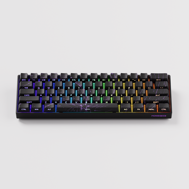 MonsGeek FUN60 Max SP HEセンサー 0.01mm ラピッドトリガー対応 磁気スイッチ Akko Glare Magnetic Switch 英語配列 テンキーレス サイドプリント8K ホットスワップ SnapKeys (SOCD)対応 ARGB対応 高コスパ ゲーミングキーボード