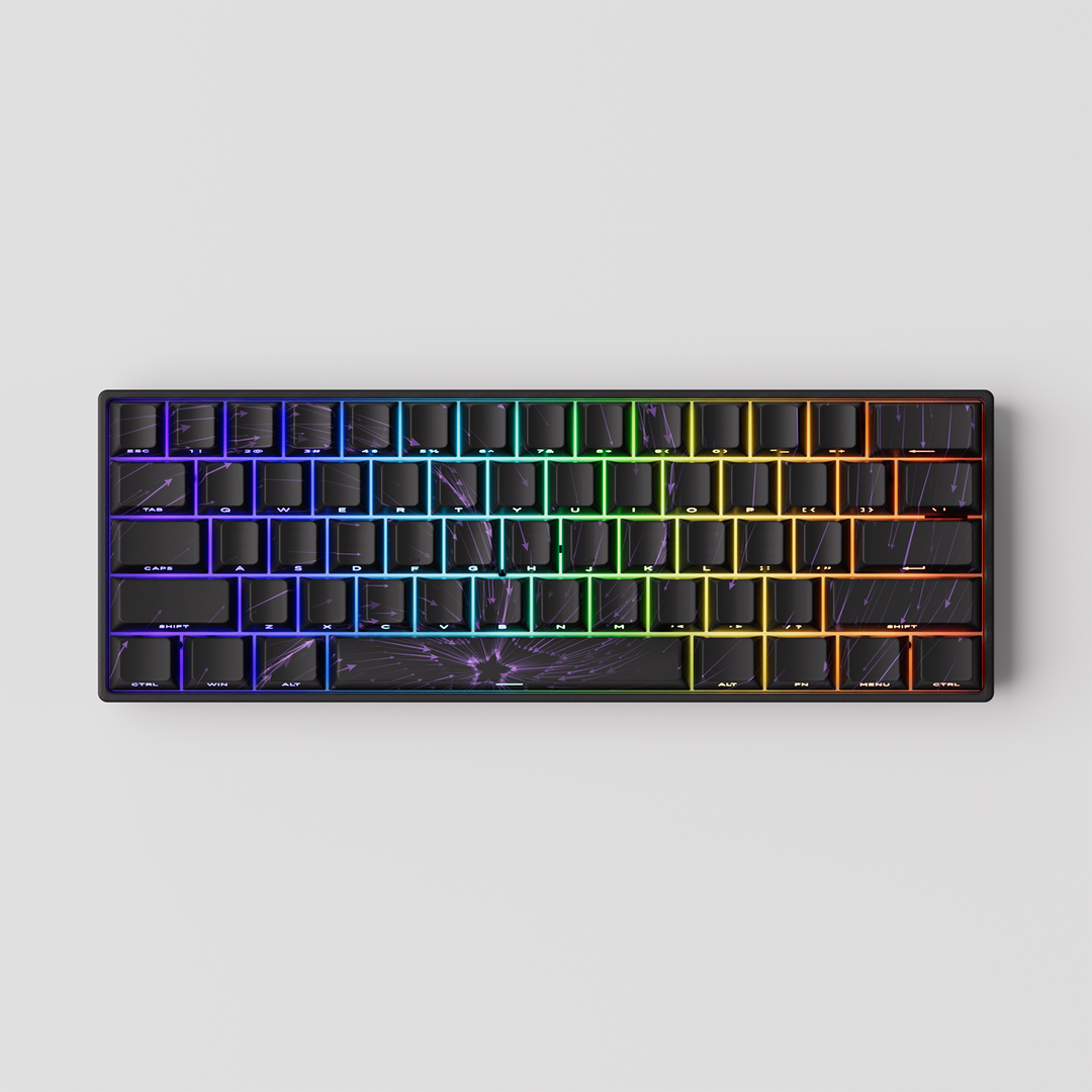 MonsGeek FUN60 Max SP HEセンサー 0.01mm ラピッドトリガー対応 磁気スイッチ Akko Glare Magnetic Switch 英語配列 テンキーレス サイドプリント8K ホットスワップ SnapKeys (SOCD)対応 ARGB対応 高コスパ ゲーミングキーボード