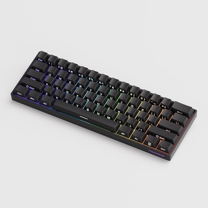 MonsGeek FUN60 Pro SP HEセンサー 0.01mm ラピッドトリガー対応 磁気スイッチ Akko Glare Magnetic Switch 英語配列 サイドプリント テンキーレス 8K ホットスワップ SnapKeys (SOCD)対応 ARGB対応 高コスパ ゲーミングキーボード