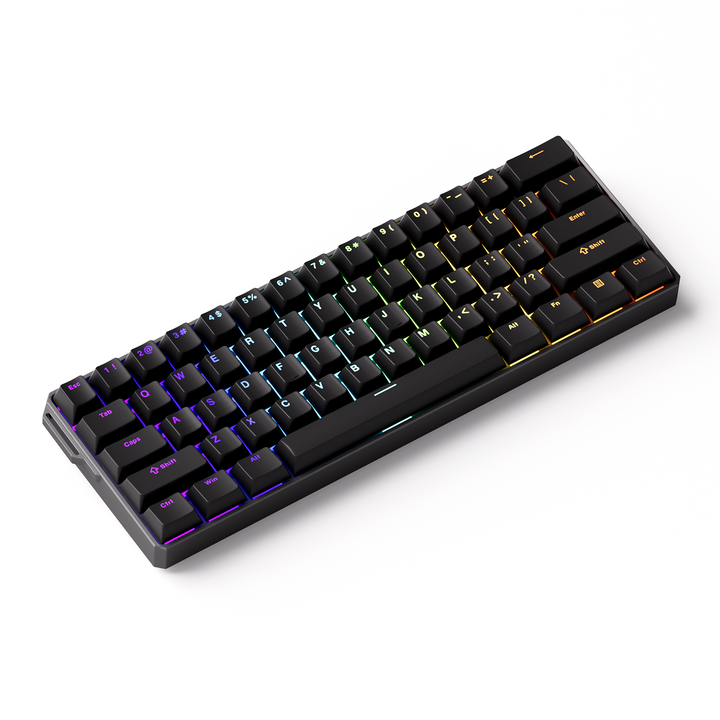 MonsGeek FUN60 Ultra TMRセンサー アルミボディ 0.01mm ラピッドトリガー対応 磁気スイッチ Akko Glare Magnetic Switch 英語配列 テンキーレス 8K ホットスワップ MagMech(メカニカルスイッチ互換)SnapKeys (SOCD)対応 ARGB対応 高コスパ ゲーミングキーボード