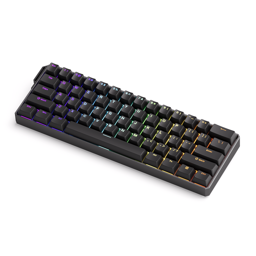 MonsGeek FUN60 Ultra TMRセンサー アルミボディ 0.01mm ラピッドトリガー対応 磁気スイッチ Akko Glare Magnetic Switch 英語配列 テンキーレス 8K ホットスワップ MagMech(メカニカルスイッチ互換)SnapKeys (SOCD)対応 ARGB対応 高コスパ ゲーミングキーボード