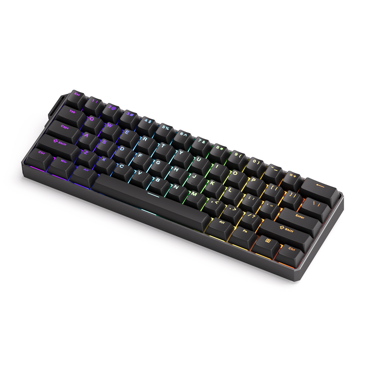 MonsGeek FUN60 Ultra TMRセンサー アルミボディ 0.01mm ラピッドトリガー対応 磁気スイッチ Akko Glare Magnetic Switch 英語配列 テンキーレス 8K ホットスワップ MagMech(メカニカルスイッチ互換)SnapKeys (SOCD)対応 ARGB対応 高コスパ ゲーミングキーボード