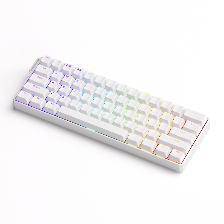 MonsGeek FUN60 Ultra TMRセンサー アルミボディ 0.01mm ラピッドトリガー対応 磁気スイッチ Akko Glare Magnetic Switch 英語配列 テンキーレス 8K ホットスワップ MagMech(メカニカルスイッチ互換)SnapKeys (SOCD)対応 ARGB対応 高コスパ ゲーミングキーボード