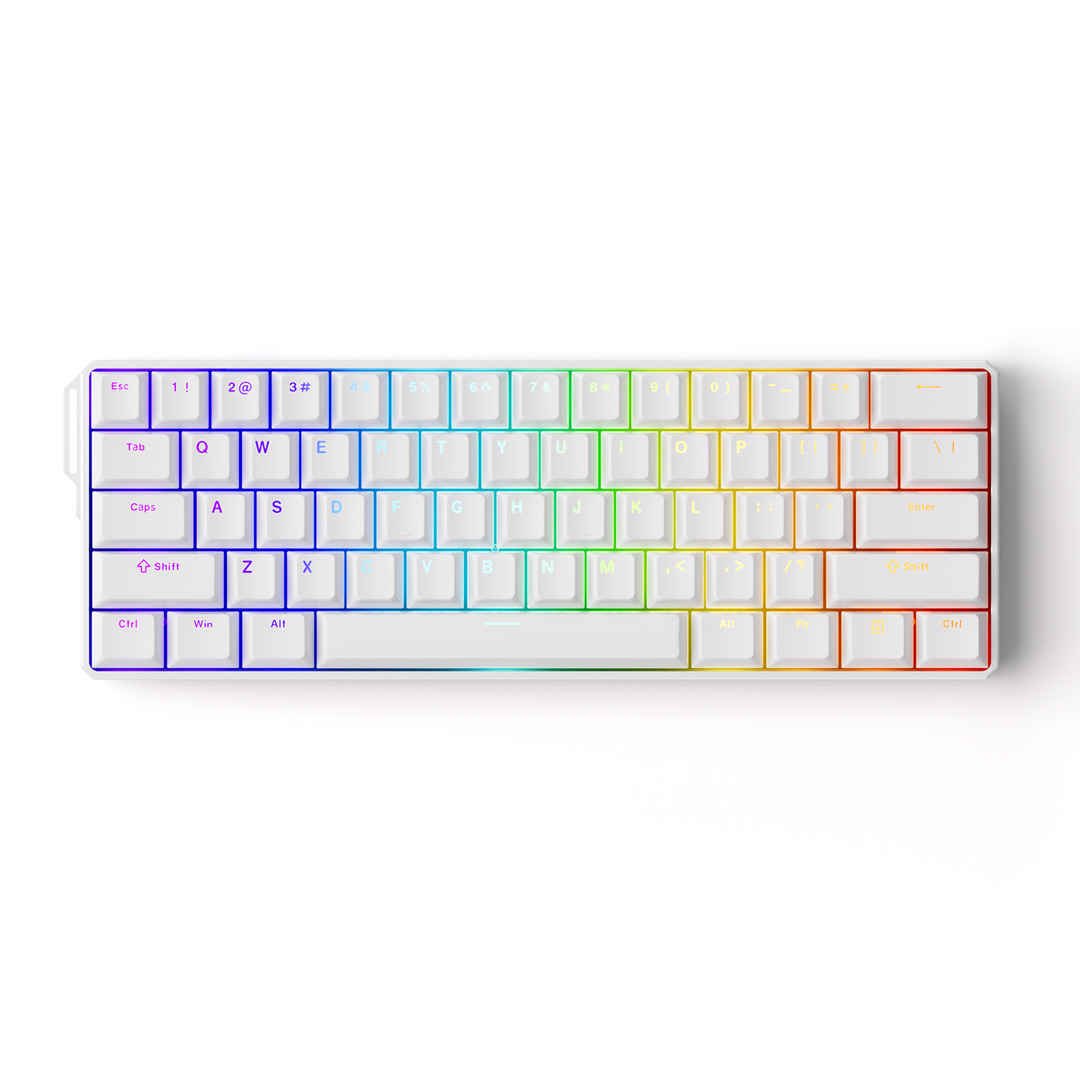 MonsGeek FUN60 Ultra TMRセンサー アルミボディ 0.01mm ラピッドトリガー対応 磁気スイッチ Akko Glare Magnetic Switch 英語配列 テンキーレス 8K ホットスワップ MagMech(メカニカルスイッチ互換)SnapKeys (SOCD)対応 ARGB対応 高コスパ ゲーミングキーボード