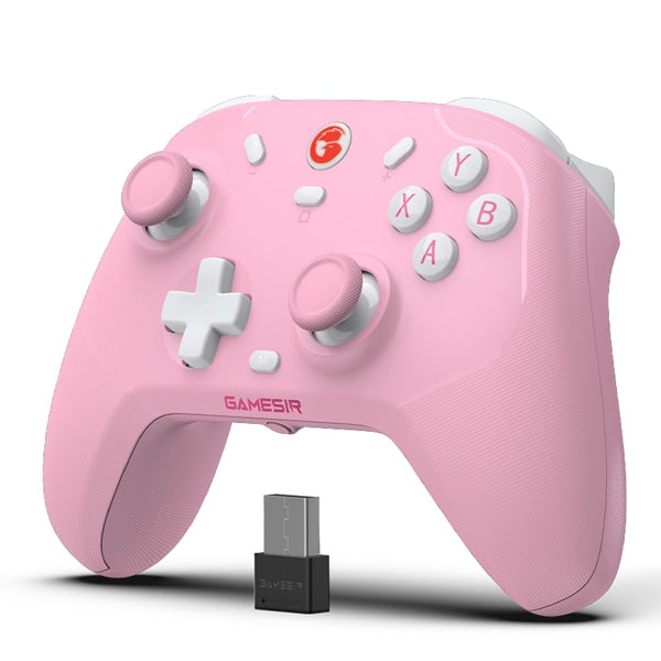 GameSir T4 Cyclone Pro Pink 6軸ジャイロ搭載 マルチプラットフォーム Xboxレイアウト ワイヤレス & 有線ゲーミングコントローラー USBドングル付き Nintendo Switch iOS/Android 対応