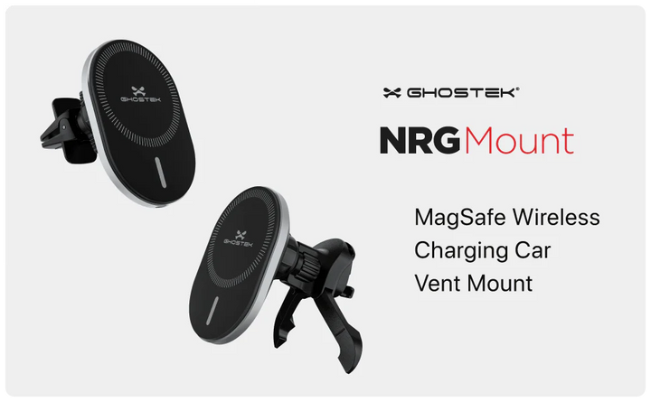 GHOSTEK NRG Mount カーマウント2 MagSafe対応 15W ワイヤレス充電器 車載用