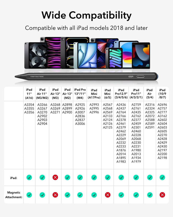 ESR Geo デジタルペンシル for iPad Apple Find My対応 タッチペン