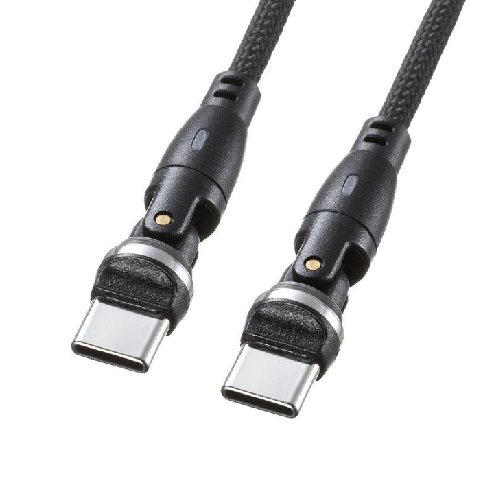 SANWA USB-C 充電ケーブル PD100W 急速充電対応 両端回転コネクタ USB2.0 Type-C ケーブル Nintendo Switch  iPhone iPad Macbook ノートパソコン 対応