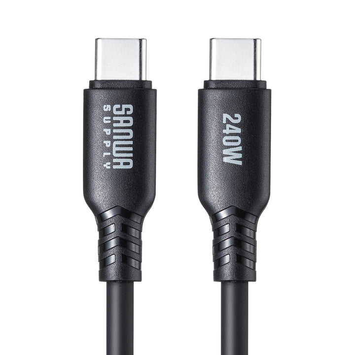 SANWA USB2.0 Type-C シリコンケーブル 充電ケーブル PD240W 通信ケーブル