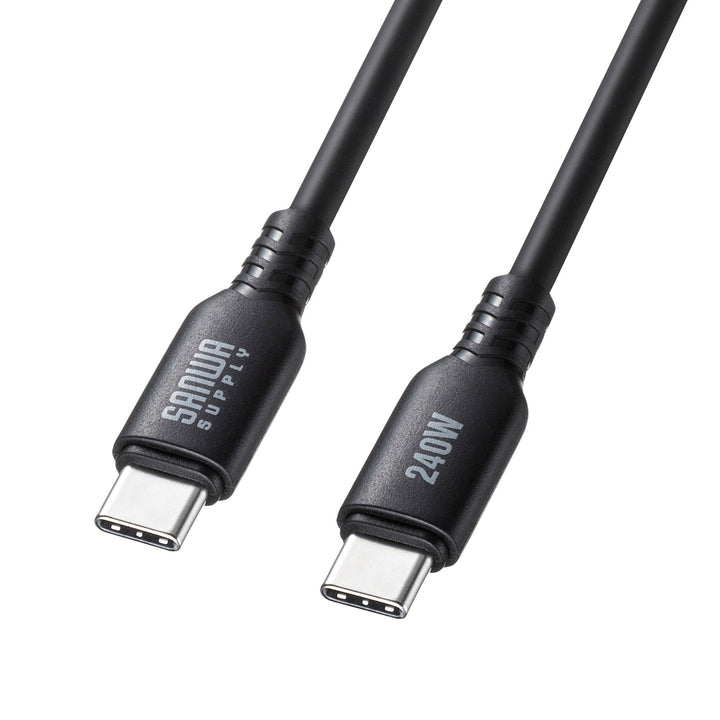 SANWA USB2.0 Type-C シリコンケーブル 充電ケーブル PD240W 通信ケーブル