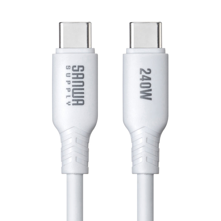 SANWA USB2.0 Type-C シリコンケーブル 充電ケーブル PD240W 通信ケーブル