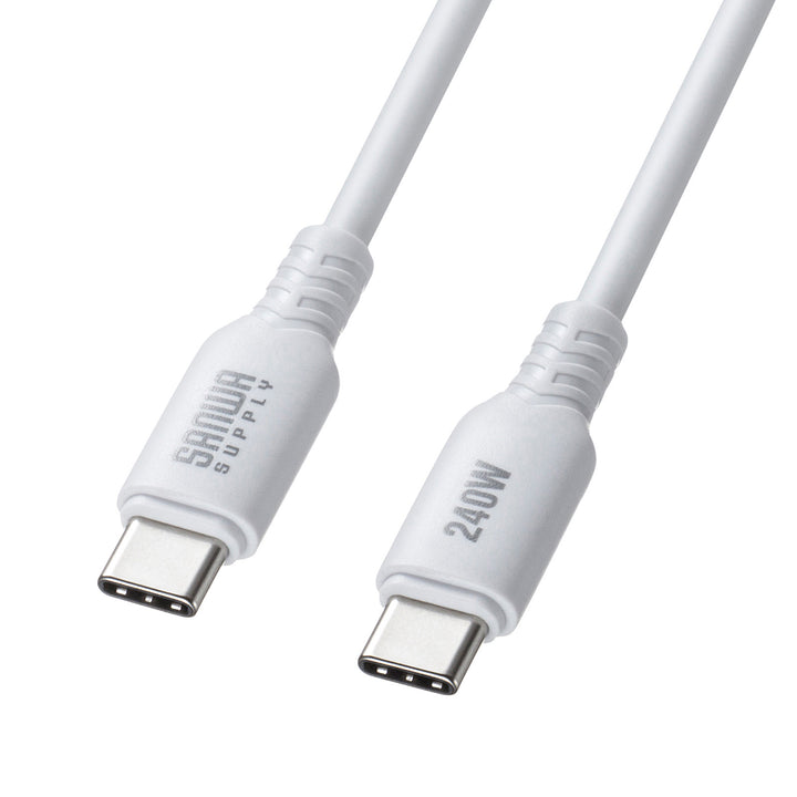 SANWA USB2.0 Type-C シリコンケーブル 充電ケーブル PD240W 通信ケーブル
