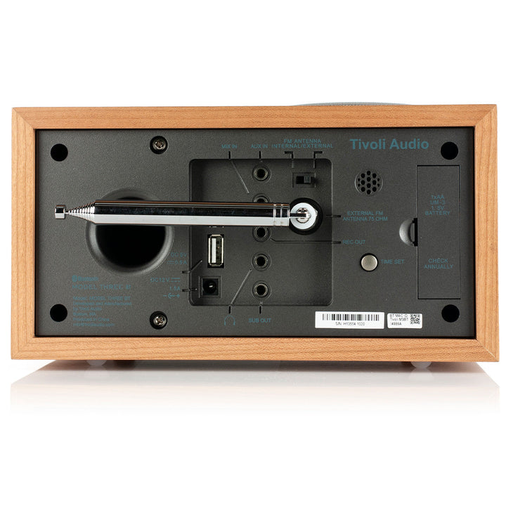 Tivoli Audio Model Three BT Generation2 Bluetooth 5.0 ワイヤレス AM/FM ラジオ・スピーカー アナログクロック付き /