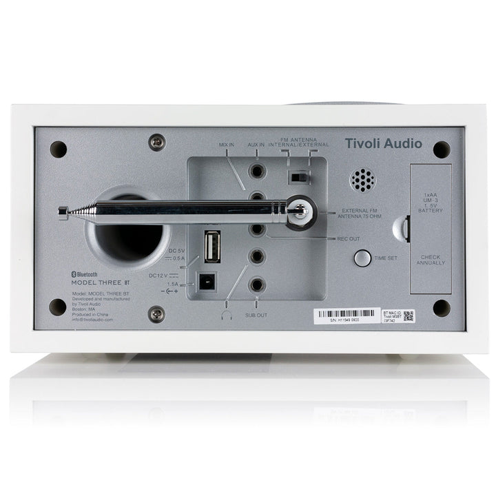 Tivoli Audio Model Three BT Generation2 Bluetooth 5.0 ワイヤレス AM/FM ラジオ・スピーカー アナログクロック付き /