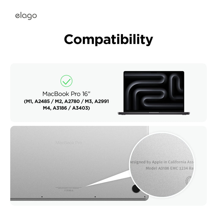 elago MacBook Pro 16インチ M4 2024 / M3 2023 / M2 2023 / M1 2021  SLIM HARD CASE Frosted Clear