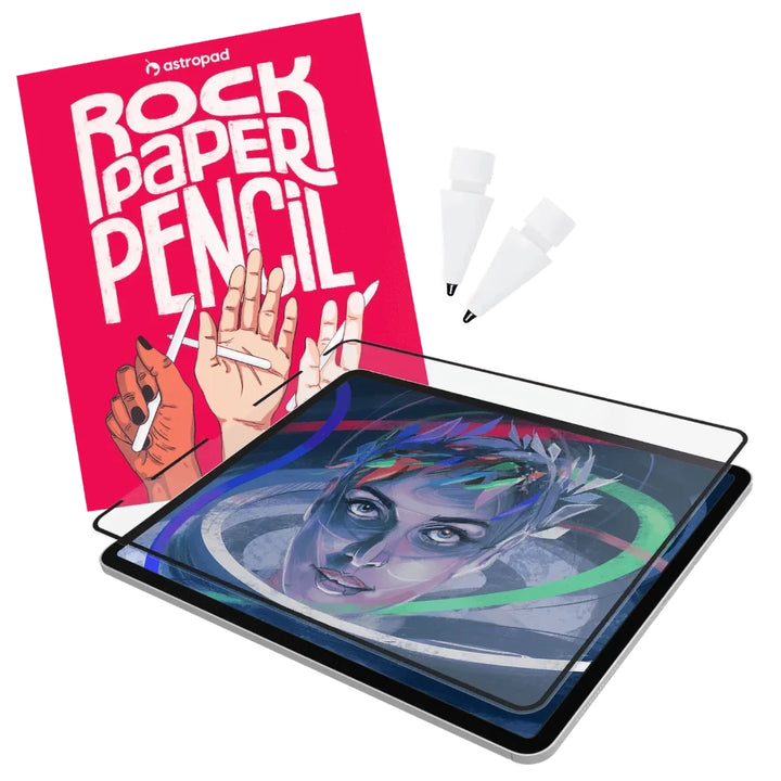 Astropad iPad mini A17 Pro (第7世代) / 第6世代 Rock Paper Pencil R4 ペーパーライク保護フィルム / ペン先セット
