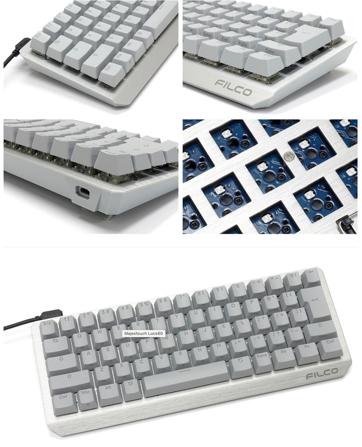 FILCO Majestouch LUCE60 有線 60% ゲーミングキーボード |  ホットスワップ対応 | 日本語配列(かななし) | 英語配列 | RGBバックライト