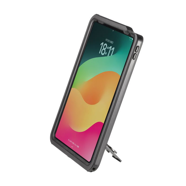 SANWA 11インチ iPad Air  M2 / 10.9インチ iPad Air 第5 / 4世代 耐衝撃防水ケース ストラップ付き