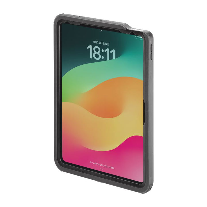SANWA 11インチ iPad Air  M2 / 10.9インチ iPad Air 第5 / 4世代 耐衝撃防水ケース ストラップ付き