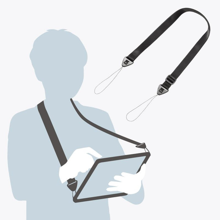 SANWA 11インチ iPad Air  M2 / 10.9インチ iPad Air 第5 / 4世代 耐衝撃防水ケース ストラップ付き