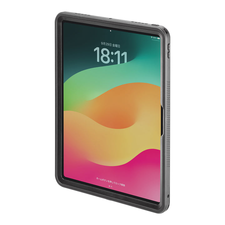 SANWA 13インチ iPad Pro M4 耐衝撃防水ケース ストラップ付き