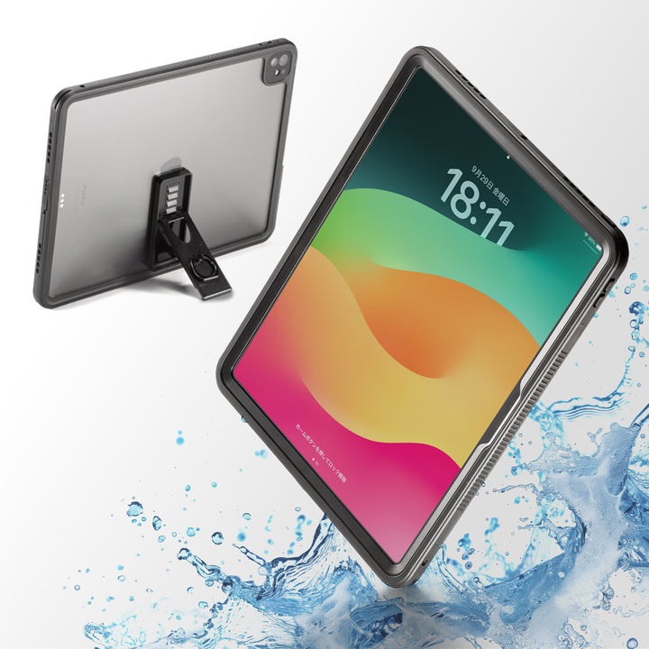 SANWA 13インチ iPad Pro M4 耐衝撃防水ケース ストラップ付き