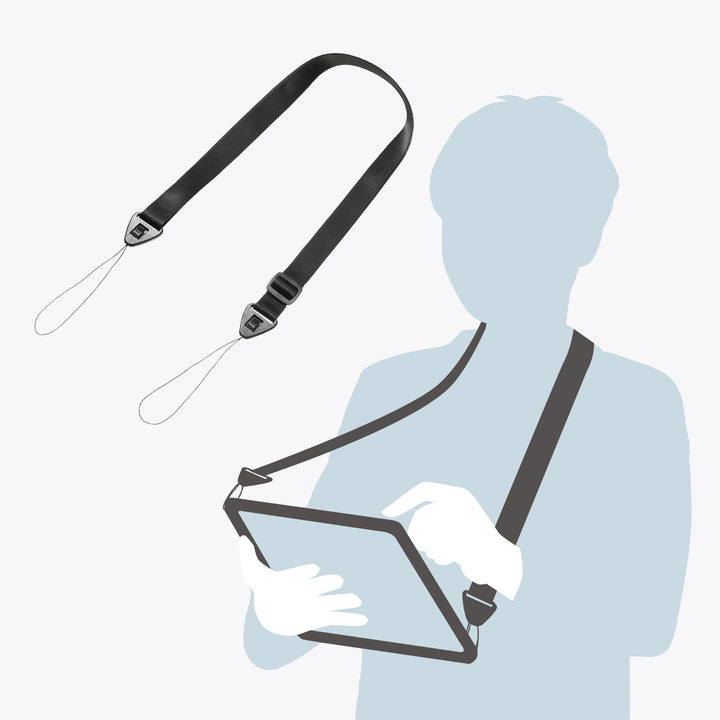 SANWA 13インチ iPad Pro M4 耐衝撃防水ケース ストラップ付き