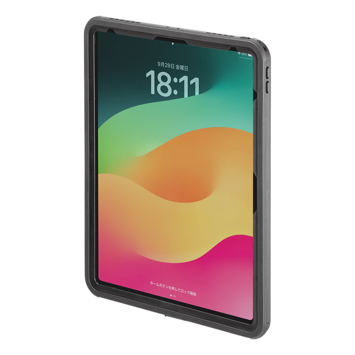 SANWA 13インチ iPad Air M2  耐衝撃防水ケース ストラップ付き