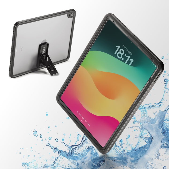 SANWA 13インチ iPad Air M2  耐衝撃防水ケース ストラップ付き