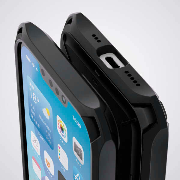 エレコム  iPhone 16e 2025年モデル 耐衝撃ハイブリッドケース ZEROSHOCK Solid Plus 保護ケース 画面保護フィルム付き スマホケース  スマホカバー アイフォン