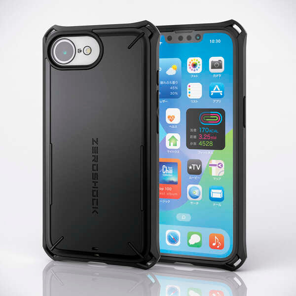 エレコム  iPhone 16e 2025年モデル 耐衝撃ハイブリッドケース ZEROSHOCK Solid Plus 保護ケース 画面保護フィルム付き スマホケース  スマホカバー アイフォン