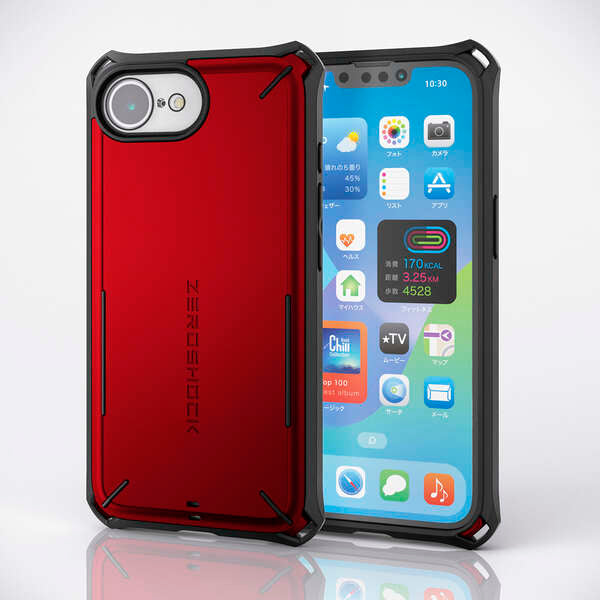 エレコム  iPhone 16e 2025年モデル 耐衝撃ハイブリッドケース ZEROSHOCK Solid Plus 保護ケース 画面保護フィルム付き スマホケース  スマホカバー アイフォン
