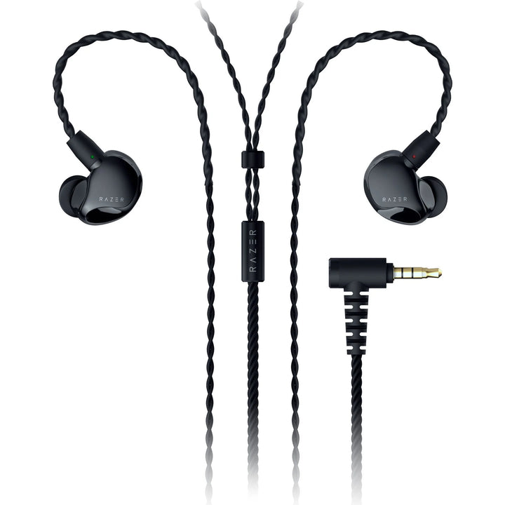 Razer Moray 有線 ハイブリッドデュアルドライバー ストリーミング/ゲーミングイヤホン MMCXケーブル ブラック