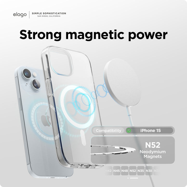 elago iPhone 16 / 16 Pro / 15 / 15 Pro AMP Monthly Magsafe対応ハイブリッドケース