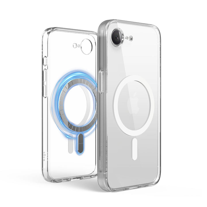 elago iPhone 16e 2025年モデル MAGNETIC HYBRID CASE マグネット搭載 耐衝撃ケース Clear スマホケース アイフォン