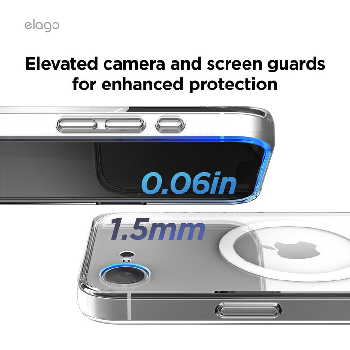 elago iPhone 16e 2025年モデル MAGNETIC HYBRID CASE マグネット搭載 耐衝撃ケース Clear スマホケース アイフォン