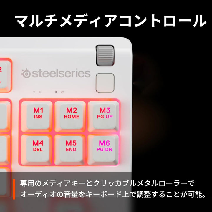SteelSeries Apex 3 TKL  有線 ゲーミングキーボード  日本語配列 / 英語配列 静音スイッチ IP32防滴