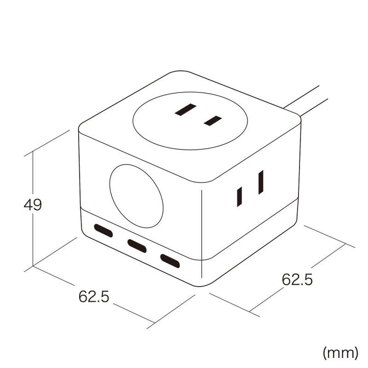 SANWA 電源タップ USB Type-C AC 3個口×2 PD対応 GaN PD67W 2m ブラック