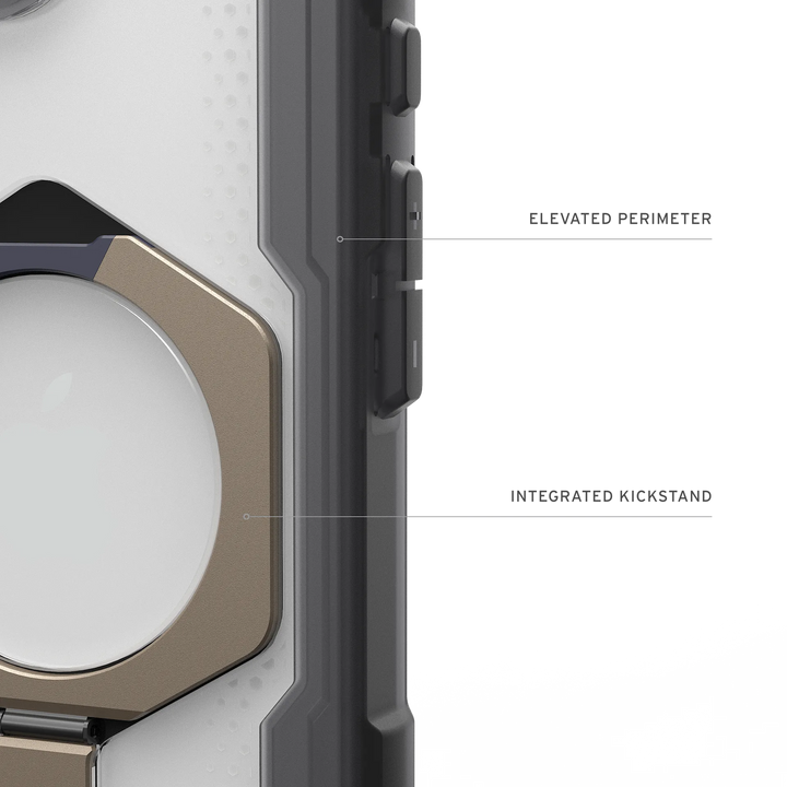 UAG iPhone 16e PLASMA XTE (プラズマ) コンポジットケース マグネット対応 キックスタンド付き アッシュ/チタン  スマホケース スマホカバー アイフォン