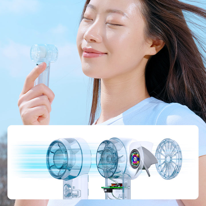 BLUEFEEL ミニ Z ポーチファン 超コンパクト ポータブル扇風機 最大風速15m/s ポーチ付き