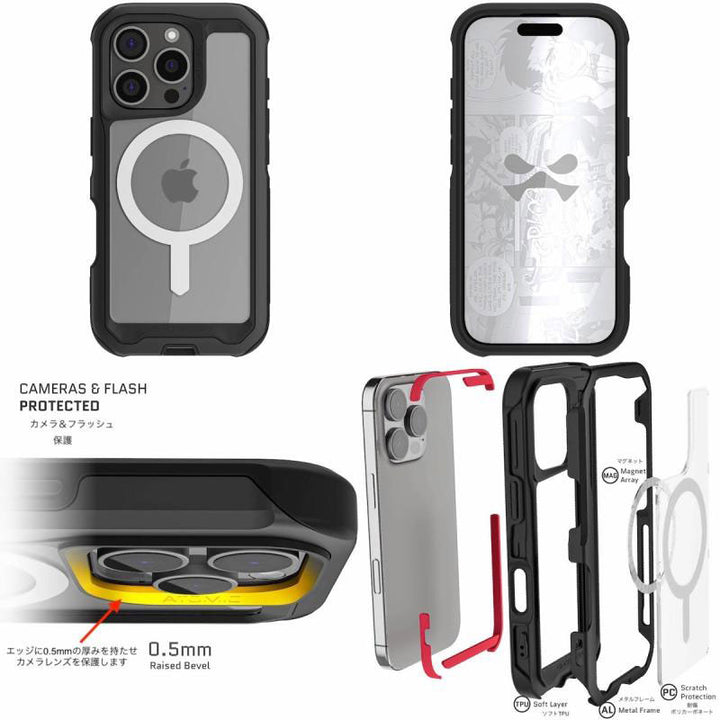 GHOSTEK iPhone 16 シリーズ Atomic Slim MagSafe対応 アルミ合金製スリムケース スマホケース  スマホカバー 携帯ケース  アイフォン