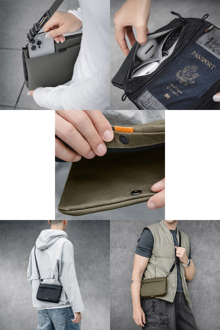 MagEasy 2L SACOCHE with STRAP C 大容量サコッシュ ストラップセットBlack + Black